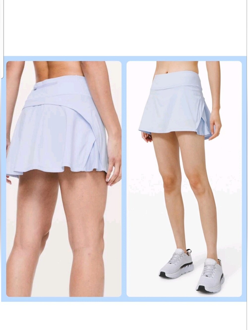 Lululemon Play Off The Pleats Skirt *13"with Zip Back Pocket